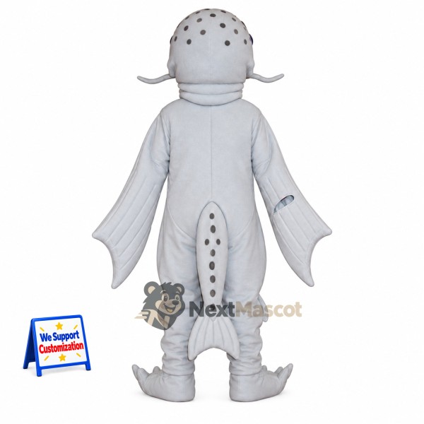 Catfish Mascot Costume - Gray for Ocean Festivals Catfish Mascot Costume - Gray for Ocean Festivals