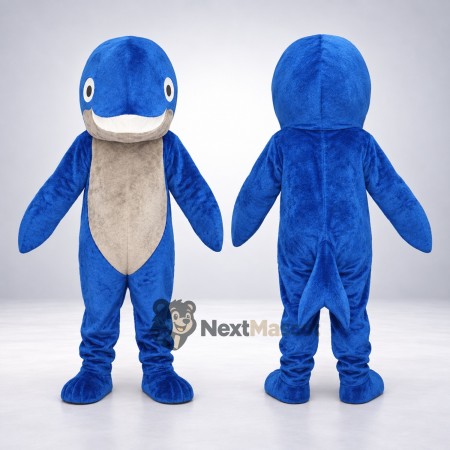 Dolphin Mascot Costume - Blue for Ocean Events Dolphin Mascot Costume - Blue for Ocean Events