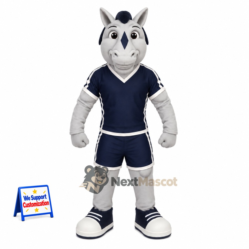 Horse Mascot Costume - Navy Uniform