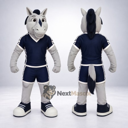 Horse Mascot Costume - Navy Uniform