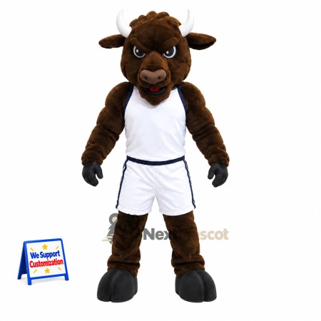 Bull Mascot Costume - White Uniform Bull Mascot Costume - White Uniform