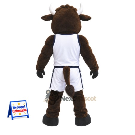 Bull Mascot Costume - White Uniform Bull Mascot Costume - White Uniform