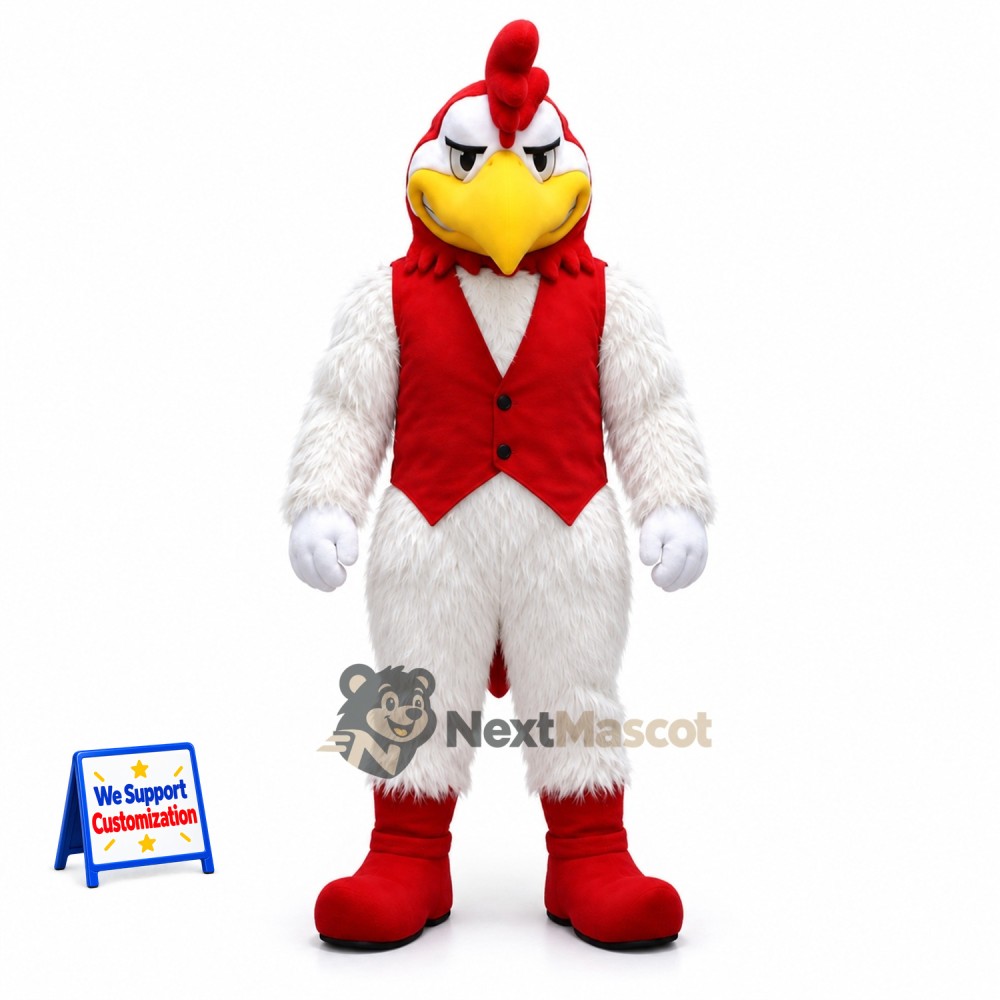 Rooster Mascot Costume - Red Vest Rooster Mascot Costume - Red Vest