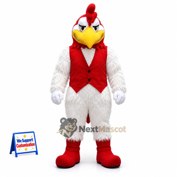 Rooster Mascot Costume - Red Vest