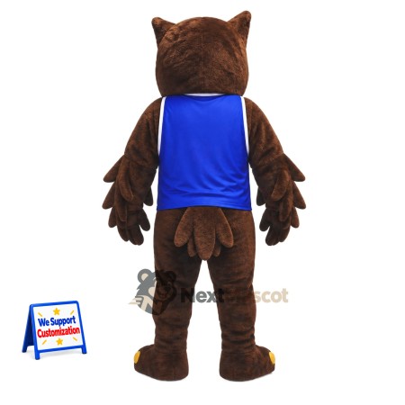 Owl Mascot Costume - Blue Shirt Owl Mascot Costume - Blue Shirt