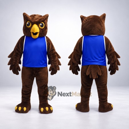 Owl Mascot Costume - Blue Shirt Owl Mascot Costume - Blue Shirt