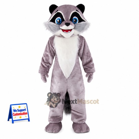Raccoon Mascot Costume - Gray for Birthday Parties Raccoon Mascot Costume - Gray for Birthday Parties