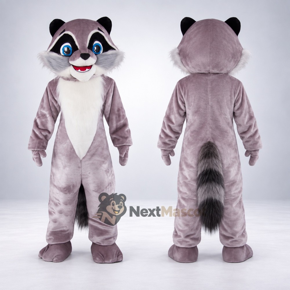 Raccoon Mascot Costume - Gray for Birthday Parties Raccoon Mascot Costume - Gray for Birthday Parties