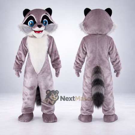 Raccoon Mascot Costume - Gray for Birthday Parties Raccoon Mascot Costume - Gray for Birthday Parties