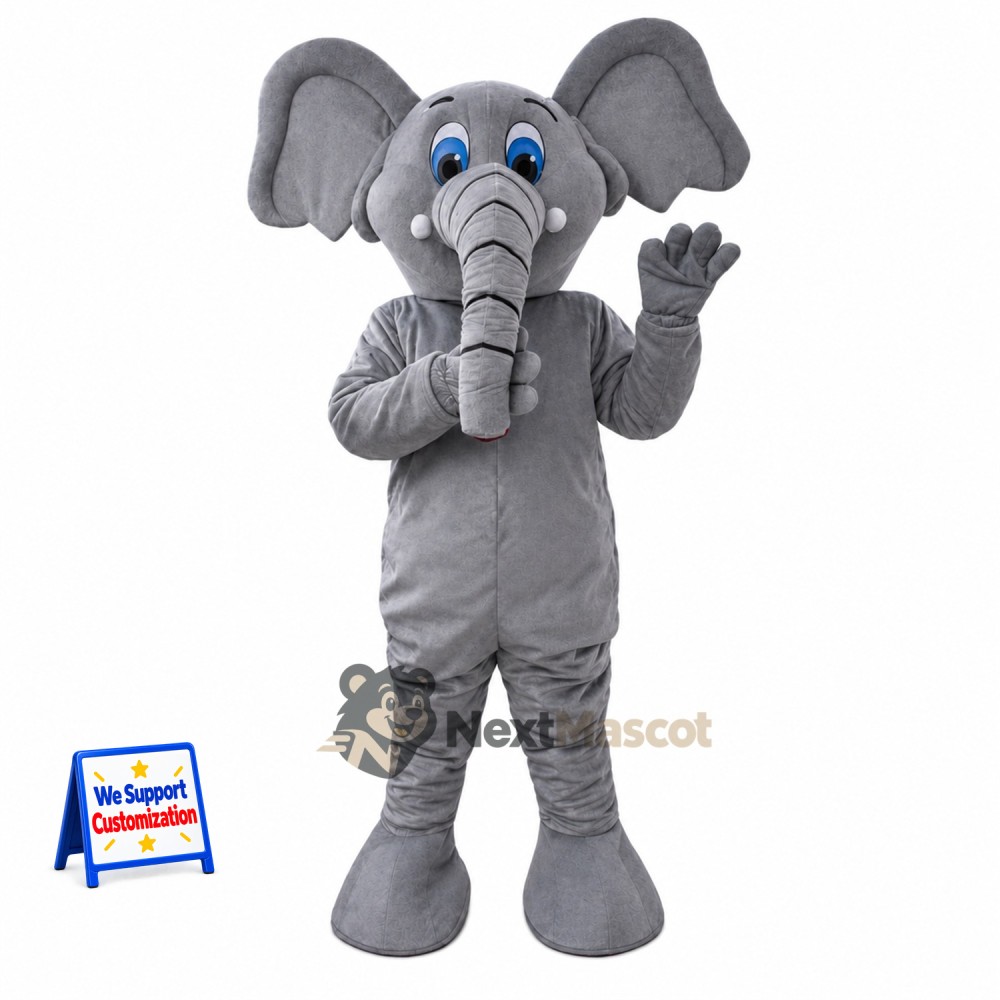 Elephant Mascot Costume - Gray for Parades Elephant Mascot Costume - Gray for Parades