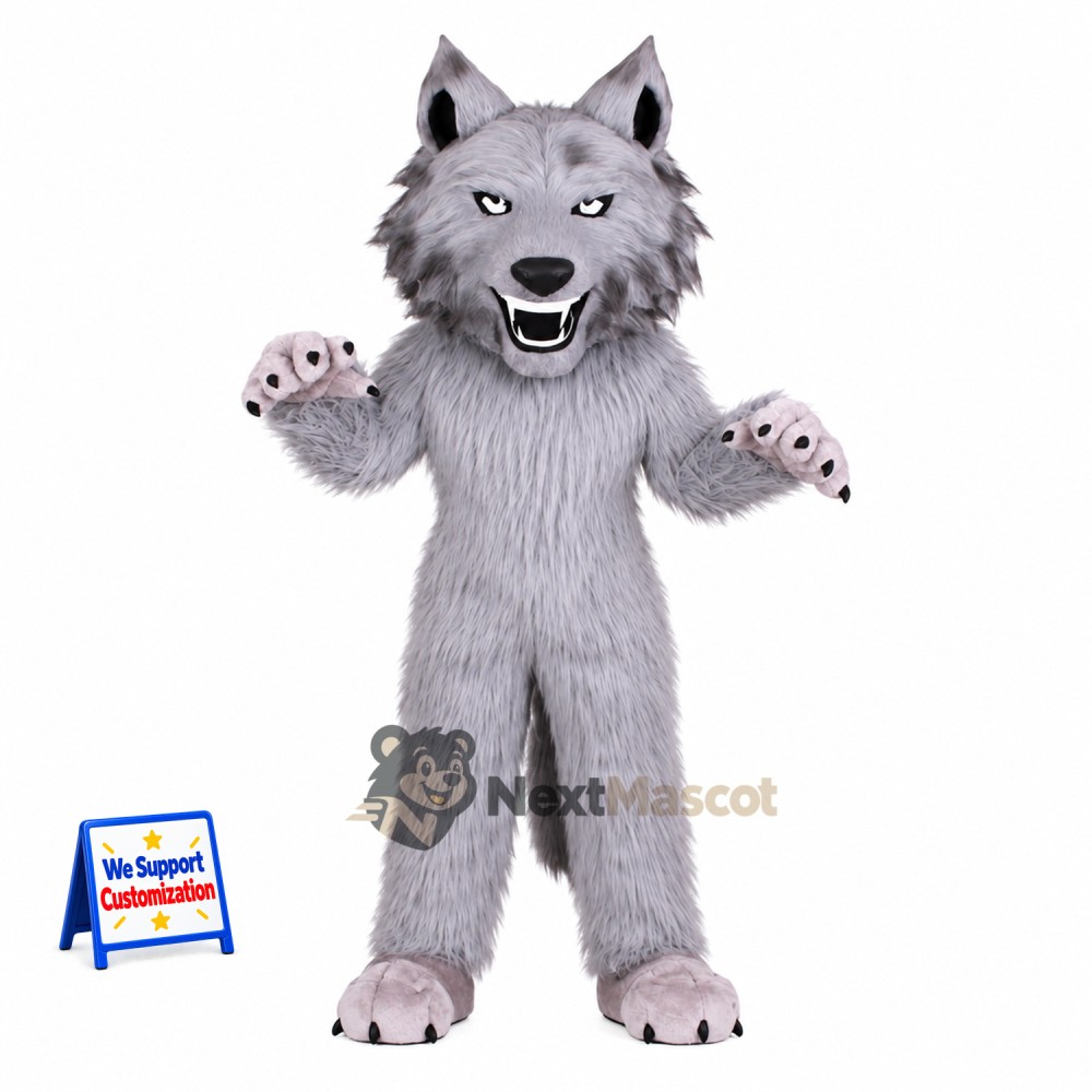 Wolf Mascot Costume - Gray for Birthday Parties Wolf Mascot Costume - Gray for Birthday Parties