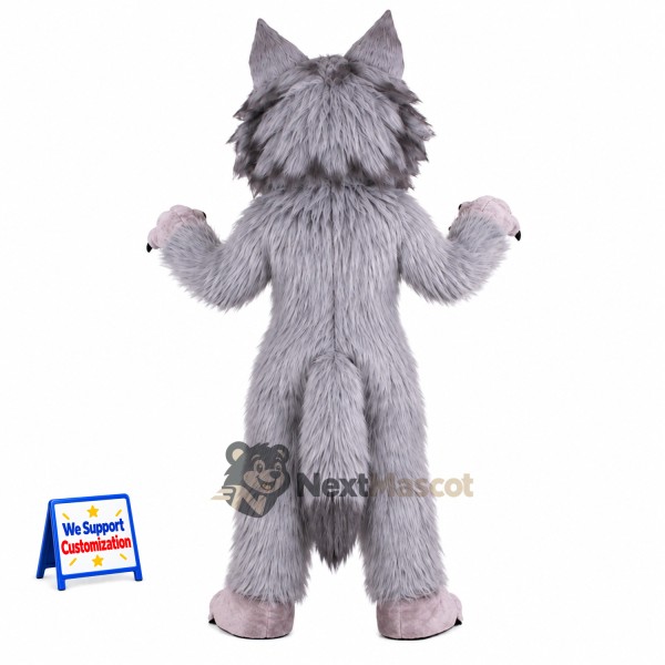Wolf Mascot Costume - Gray for Birthday Parties