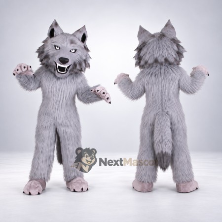 Wolf Mascot Costume - Gray for Birthday Parties Wolf Mascot Costume - Gray for Birthday Parties