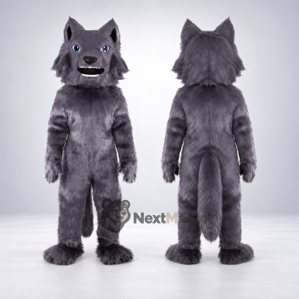 Wolf Mascot Costume - Gray for Sports Days Wolf Mascot Costume - Gray for Sports Days