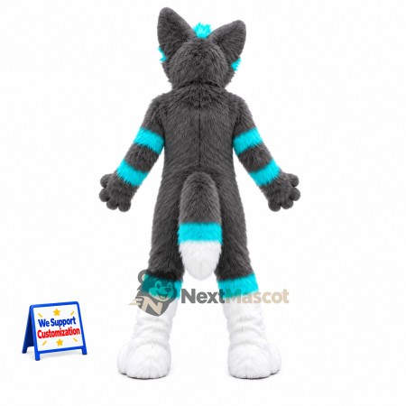 Wolf Mascot Costume - Gray and Blue Wolf Mascot Costume - Gray and Blue