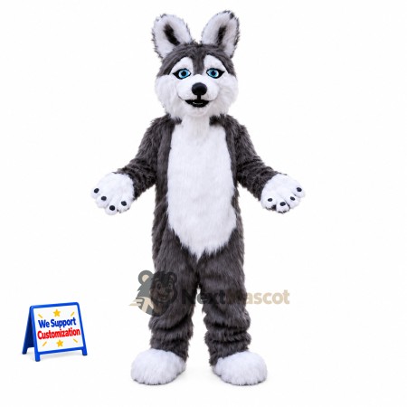 Husky Mascot Costume - Gray with White Belly Husky Mascot Costume - Gray with White Belly