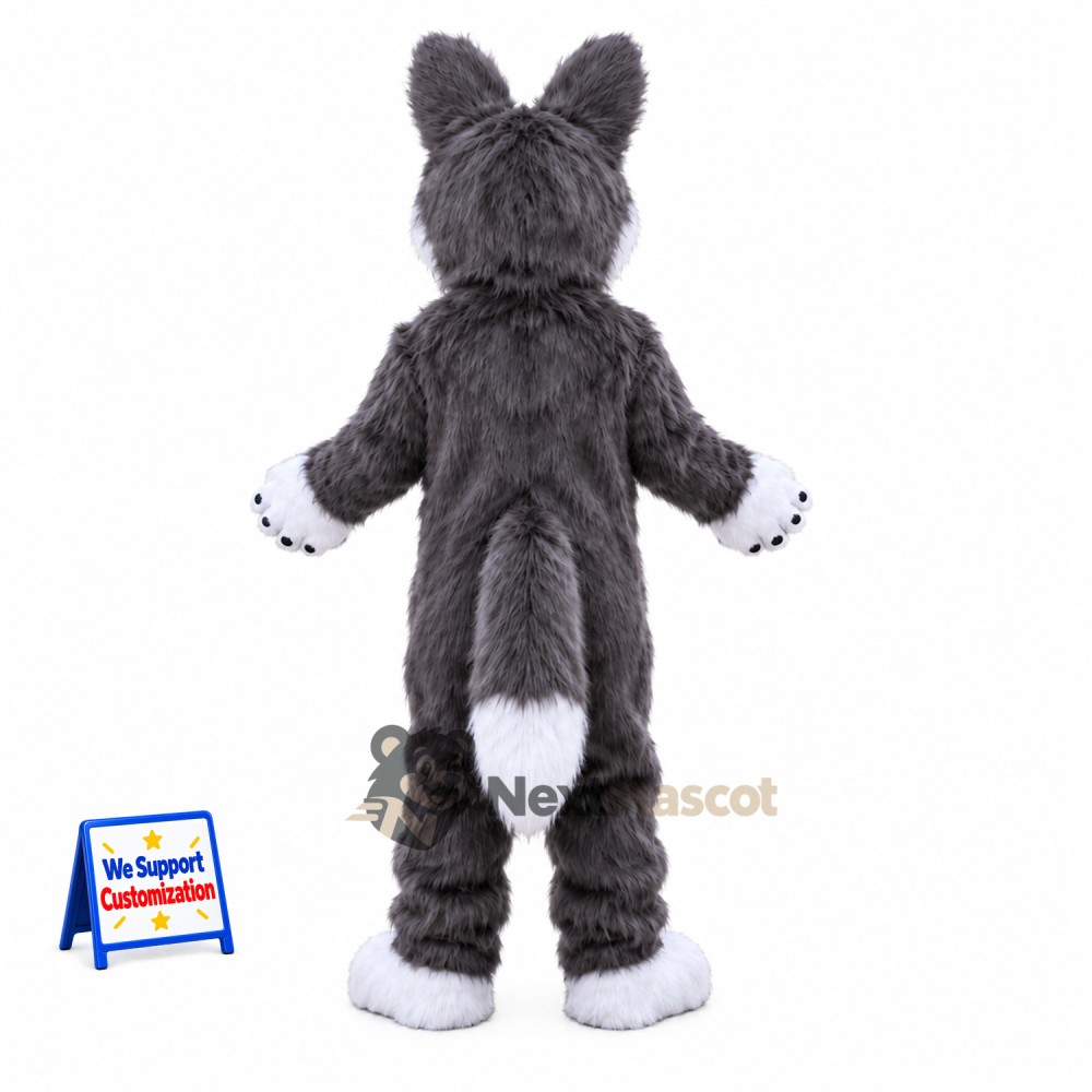 Husky Mascot Costume - Gray with White Belly Husky Mascot Costume - Gray with White Belly