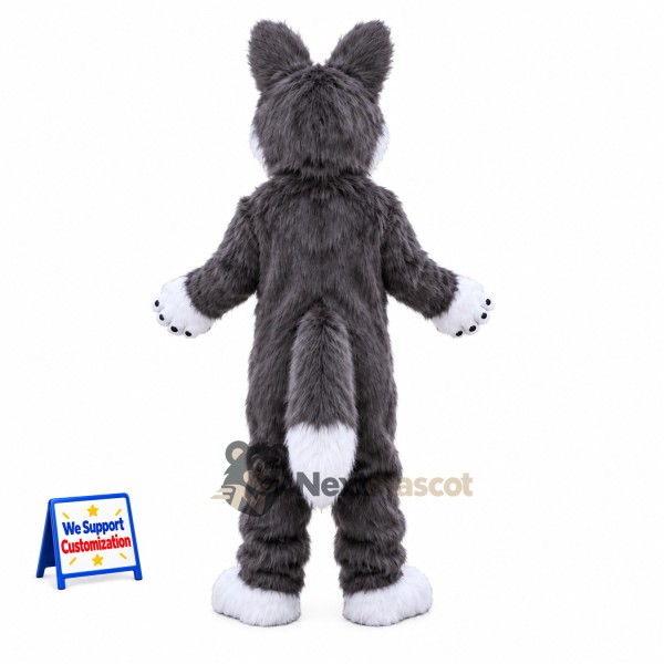 Husky Mascot Costume - Gray with White Belly Husky Mascot Costume - Gray with White Belly