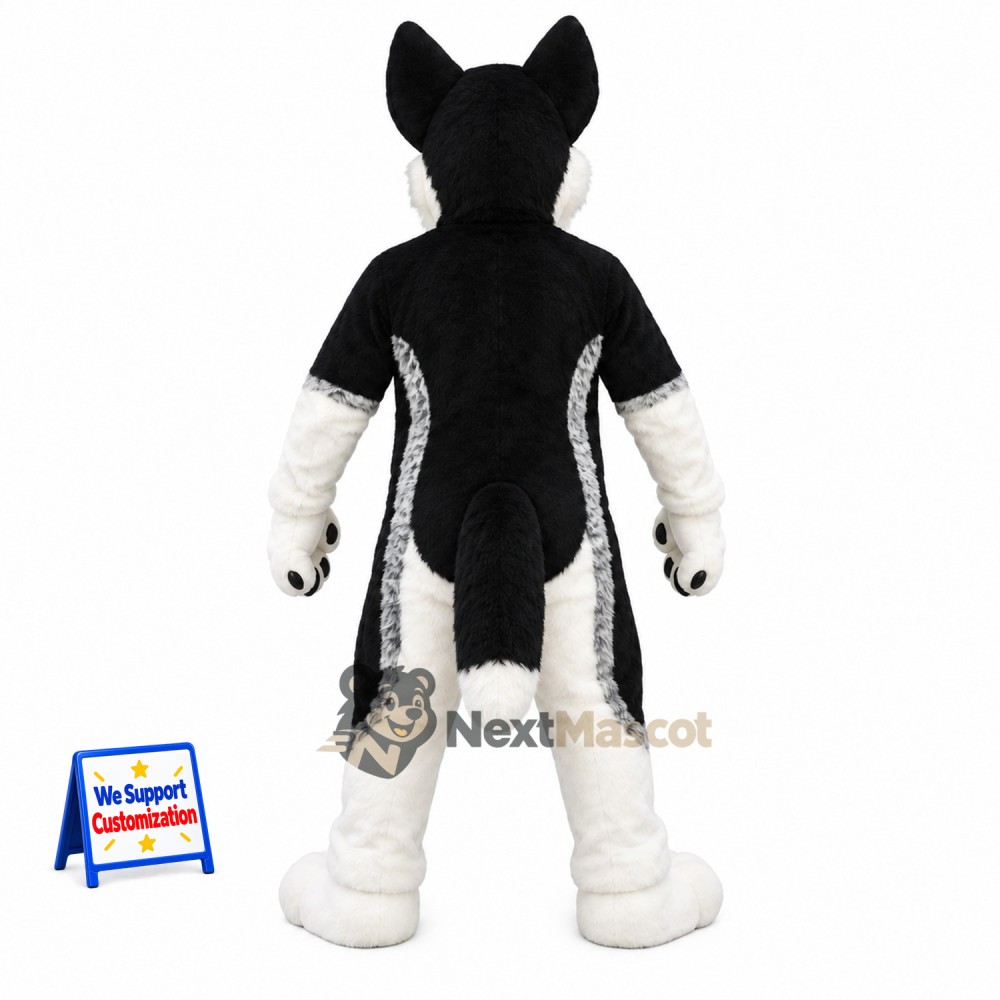 Husky Mascot Costume - Black and White Husky Mascot Costume - Black and White