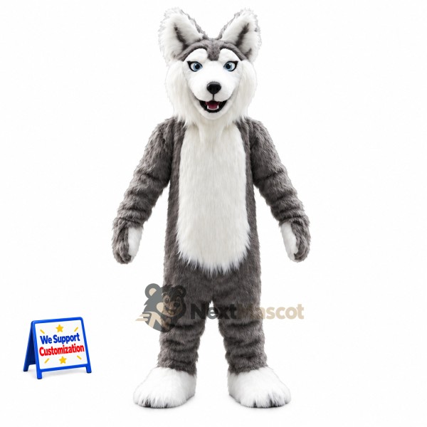 Husky Mascot Costume - Gray for School Events