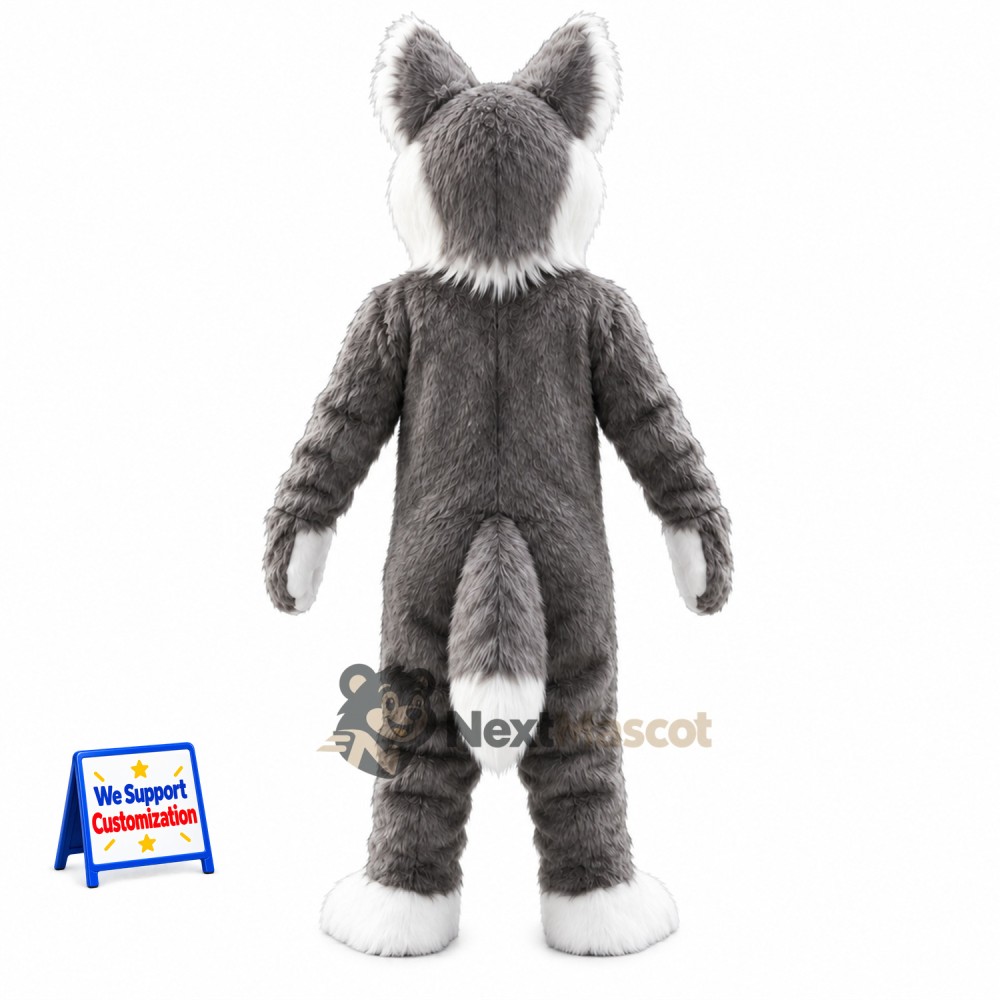 Husky Mascot Costume - Gray for School Events Husky Mascot Costume - Gray for School Events