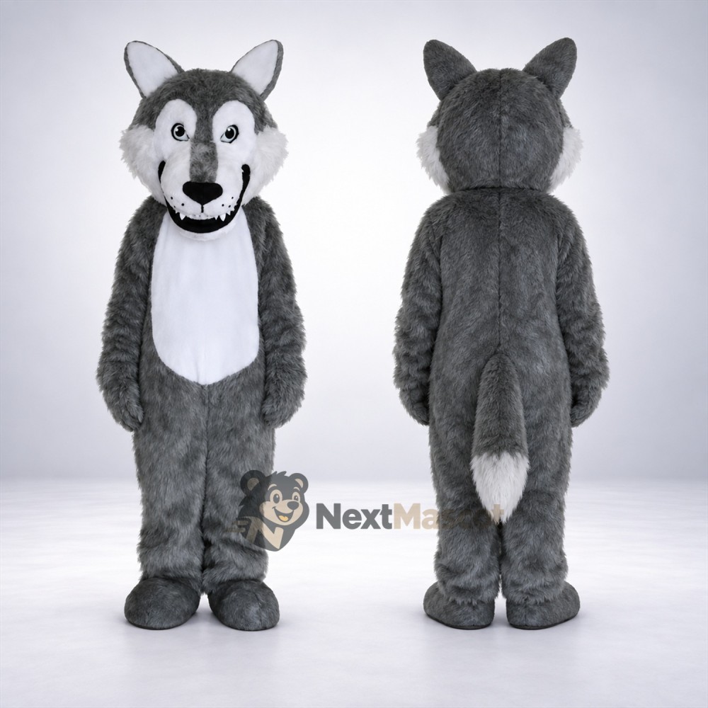Wolf Mascot Costume - Gray for School Spirit Wolf Mascot Costume - Gray for School Spirit