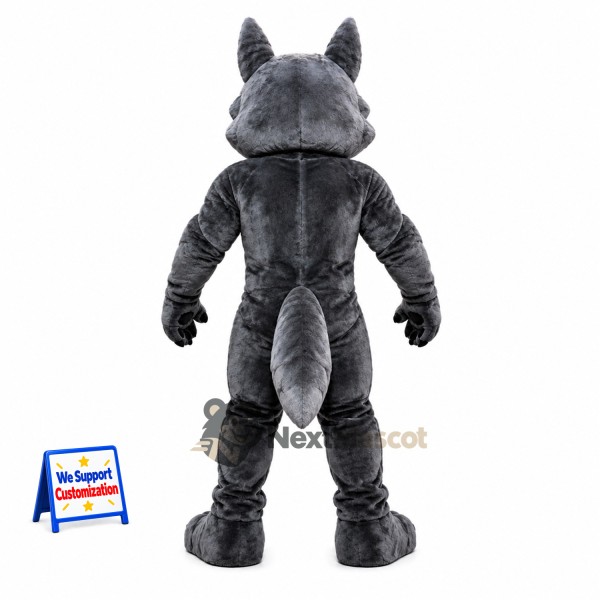 Wolf Mascot Costume - Muscular, Gray