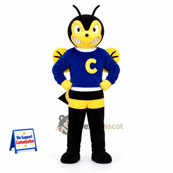 Bee Mascot Costume - Blue Shirt