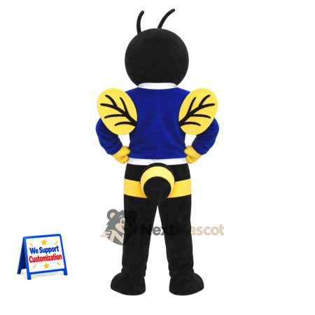 Bee Mascot Costume - Blue Shirt Bee Mascot Costume - Blue Shirt