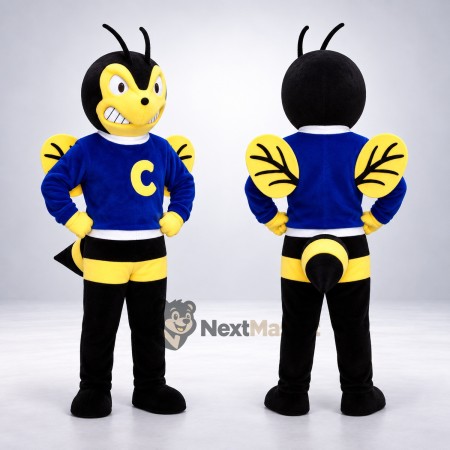 Bee Mascot Costume - Blue Shirt Bee Mascot Costume - Blue Shirt