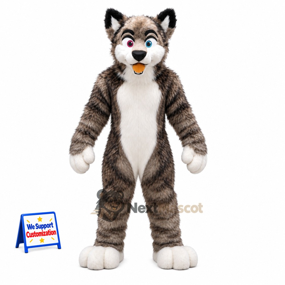 Husky Dog Mascot Costume - Gray Husky Dog Mascot Costume - Gray