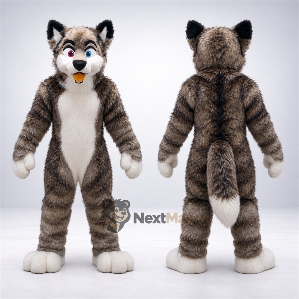 Husky Dog Mascot Costume - Gray Husky Dog Mascot Costume - Gray