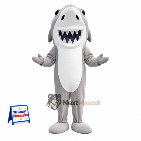 Shark Mascot Costume - Gray for Beach Parties
