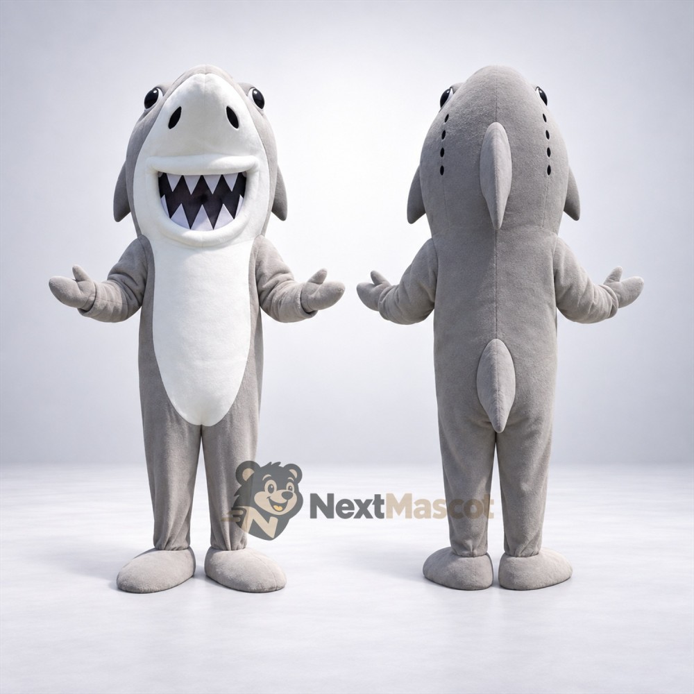 Shark Mascot Costume - Gray for Beach Parties