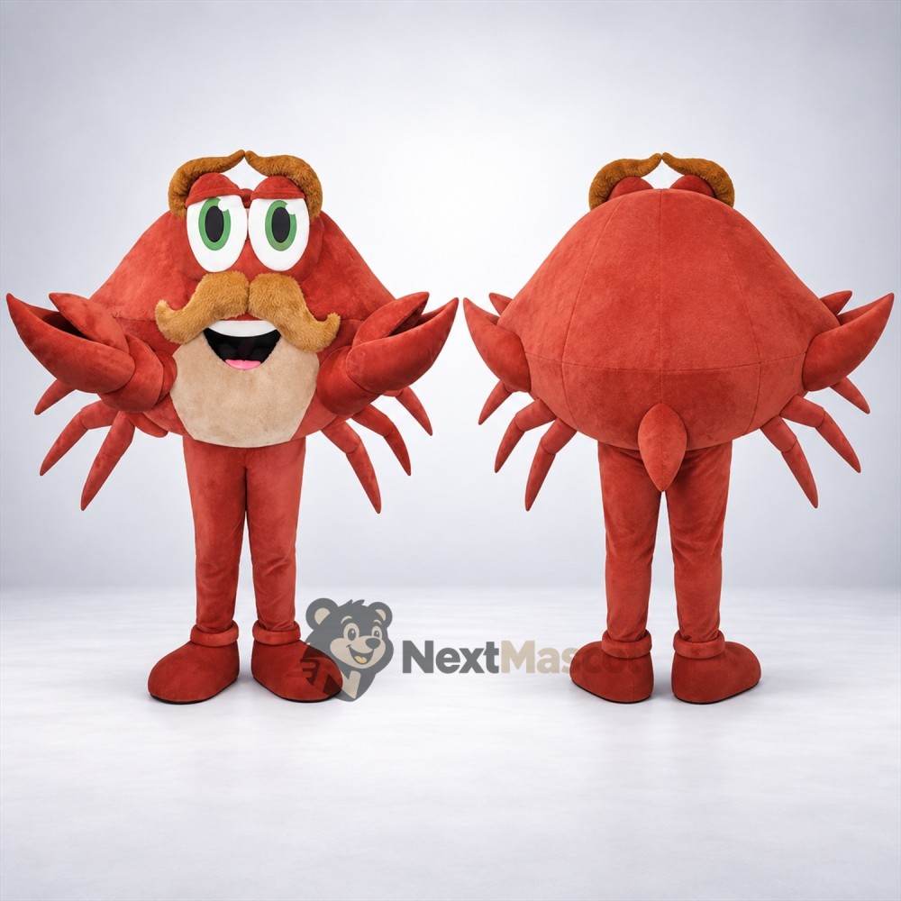 Crab Mascot Costume - Red for Aquarium Events Crab Mascot Costume - Red for Aquarium Events