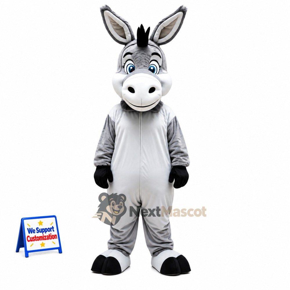 Donkey Mascot Costume - Gray for Parades Donkey Mascot Costume - Gray for Parades