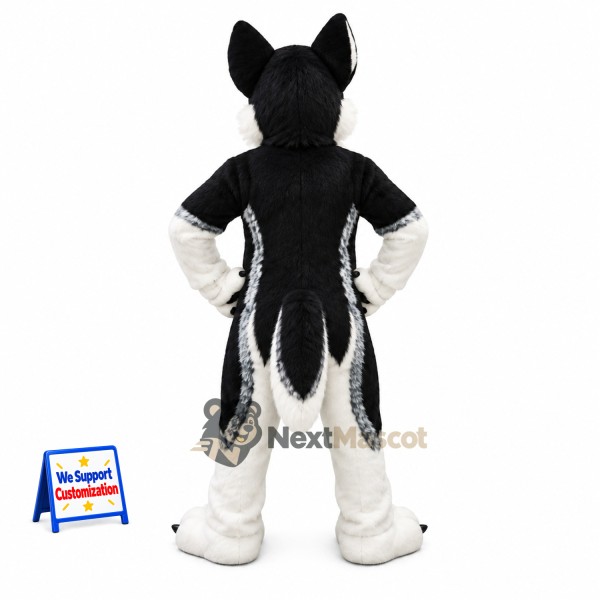Husky Mascot Costume - Black and White for Parades Husky Mascot Costume - Black and White for Parades