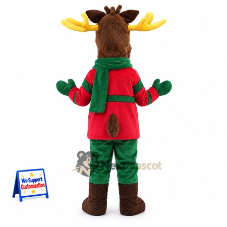 Moose Mascot Costume - Christmas Theme Moose Mascot Costume - Christmas Theme