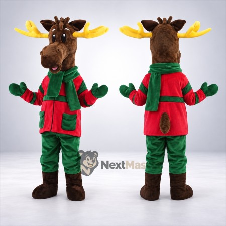 Moose Mascot Costume - Christmas Theme Moose Mascot Costume - Christmas Theme