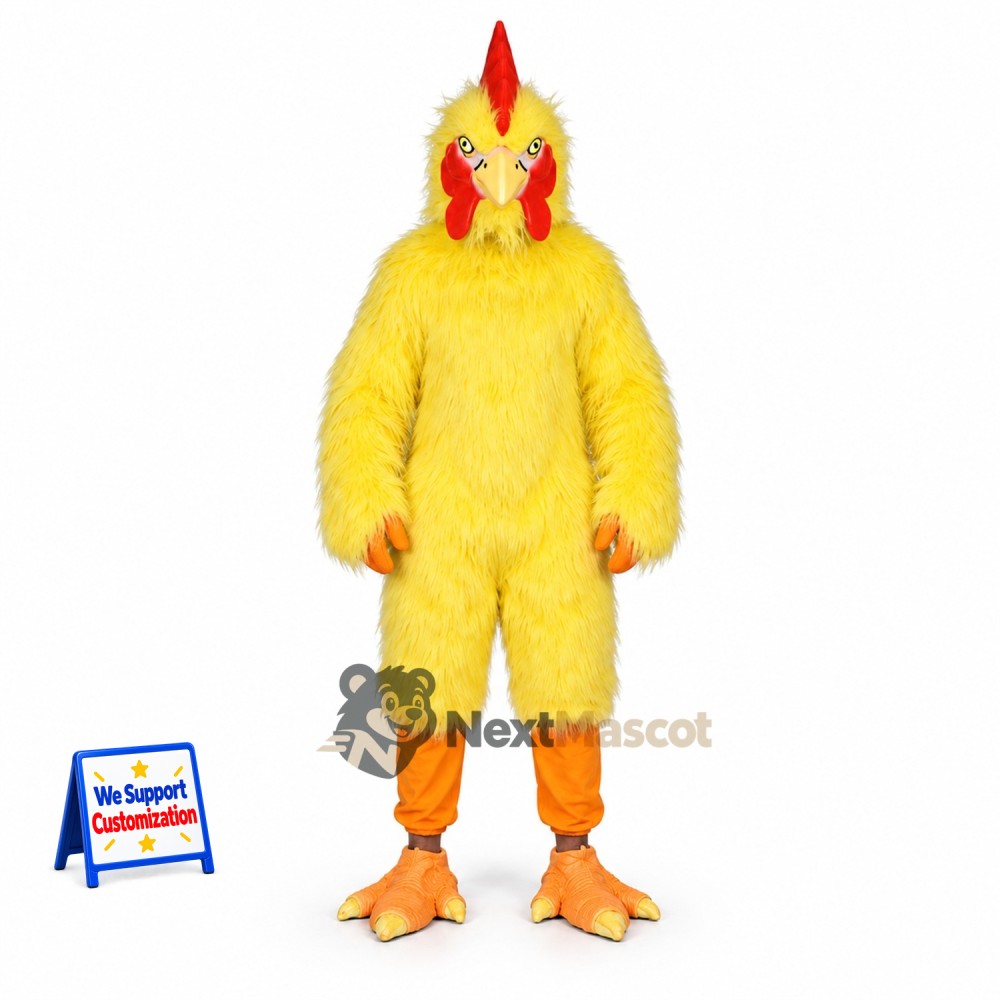 Rooster Mascot Costume - Yellow for Parades