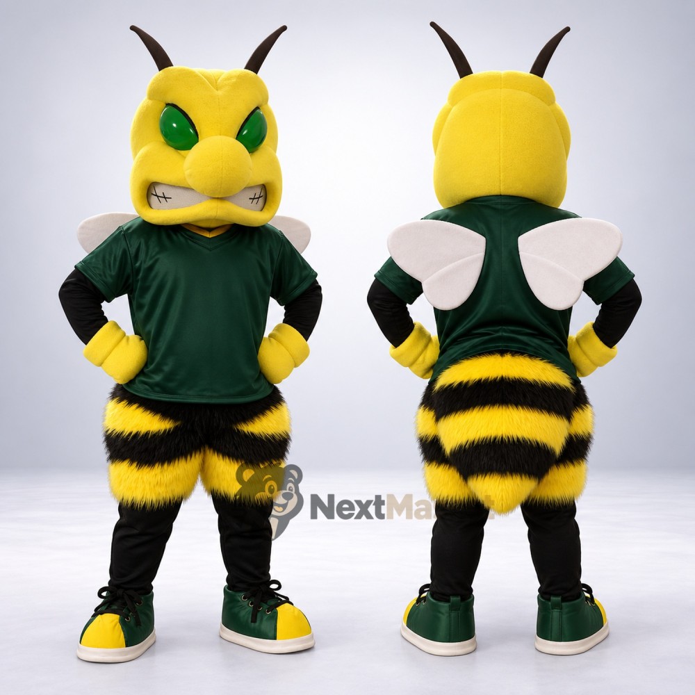 Wasp Mascot Costume - Green Shirt for Parades Wasp Mascot Costume - Green Shirt for Parades