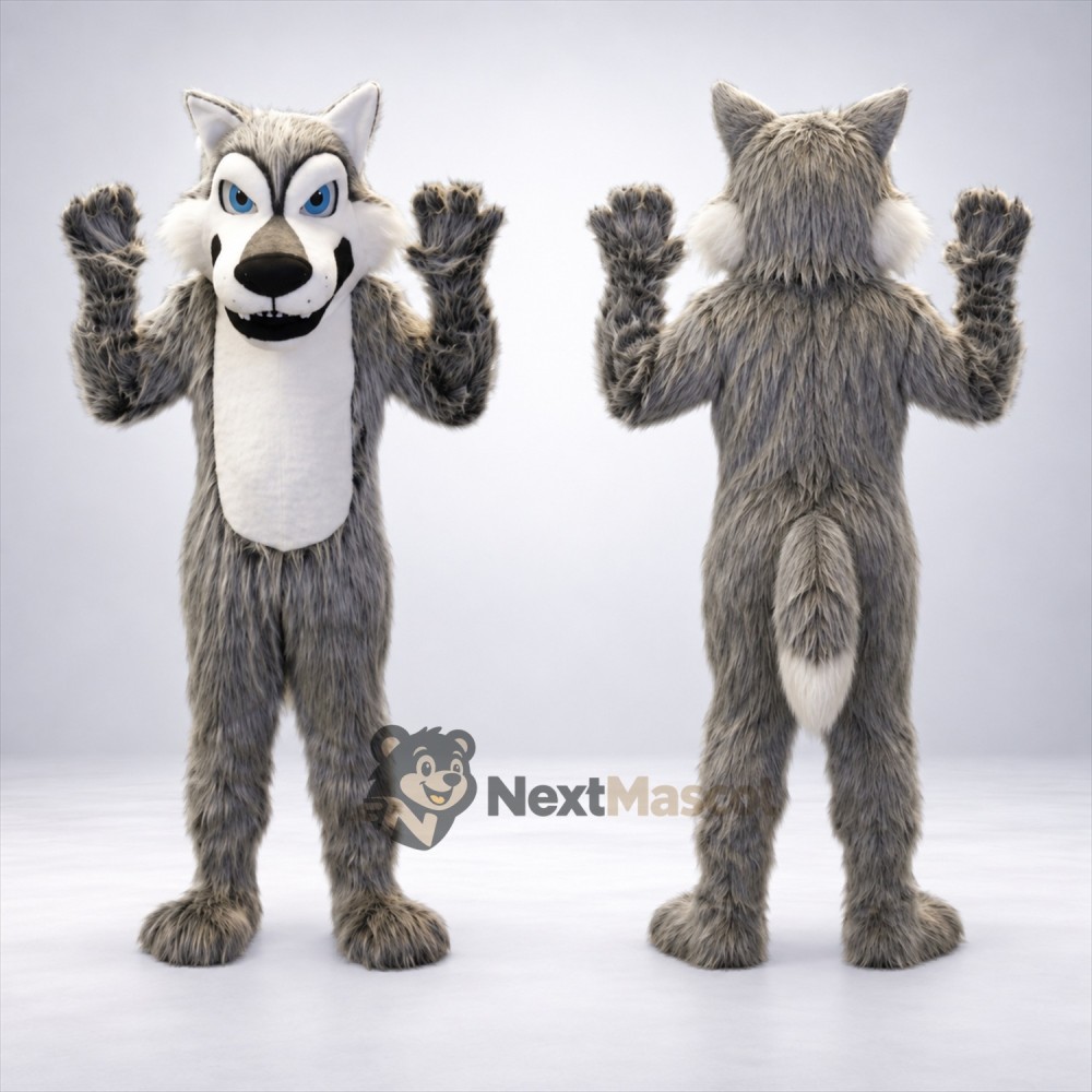 Wolf Mascot Costume - Gray for Team Events Wolf Mascot Costume - Gray for Team Events