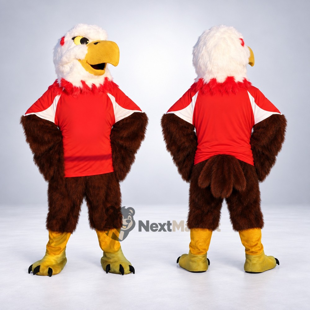 Bald Eagle Mascot Costume - Red Shirt for Parades