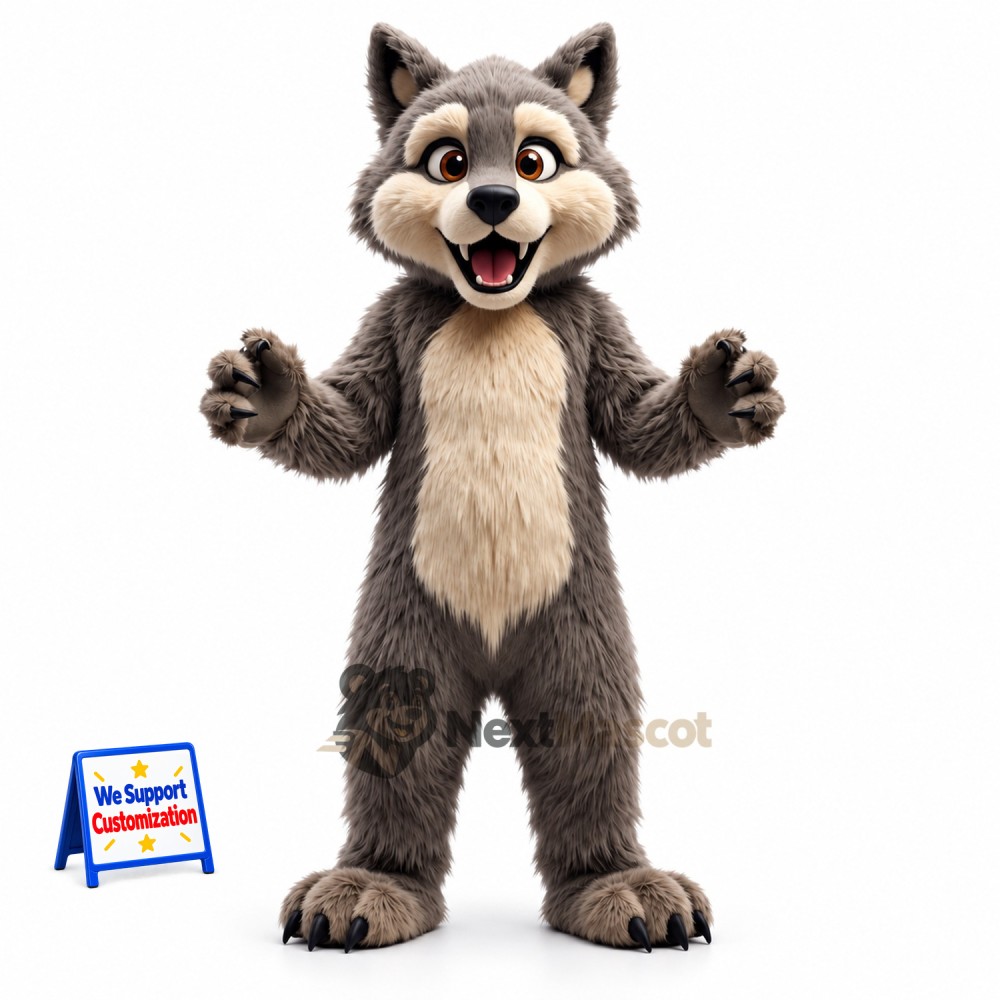Wolf Mascot Costume - Gray for Carnivals Wolf Mascot Costume - Gray for Carnivals