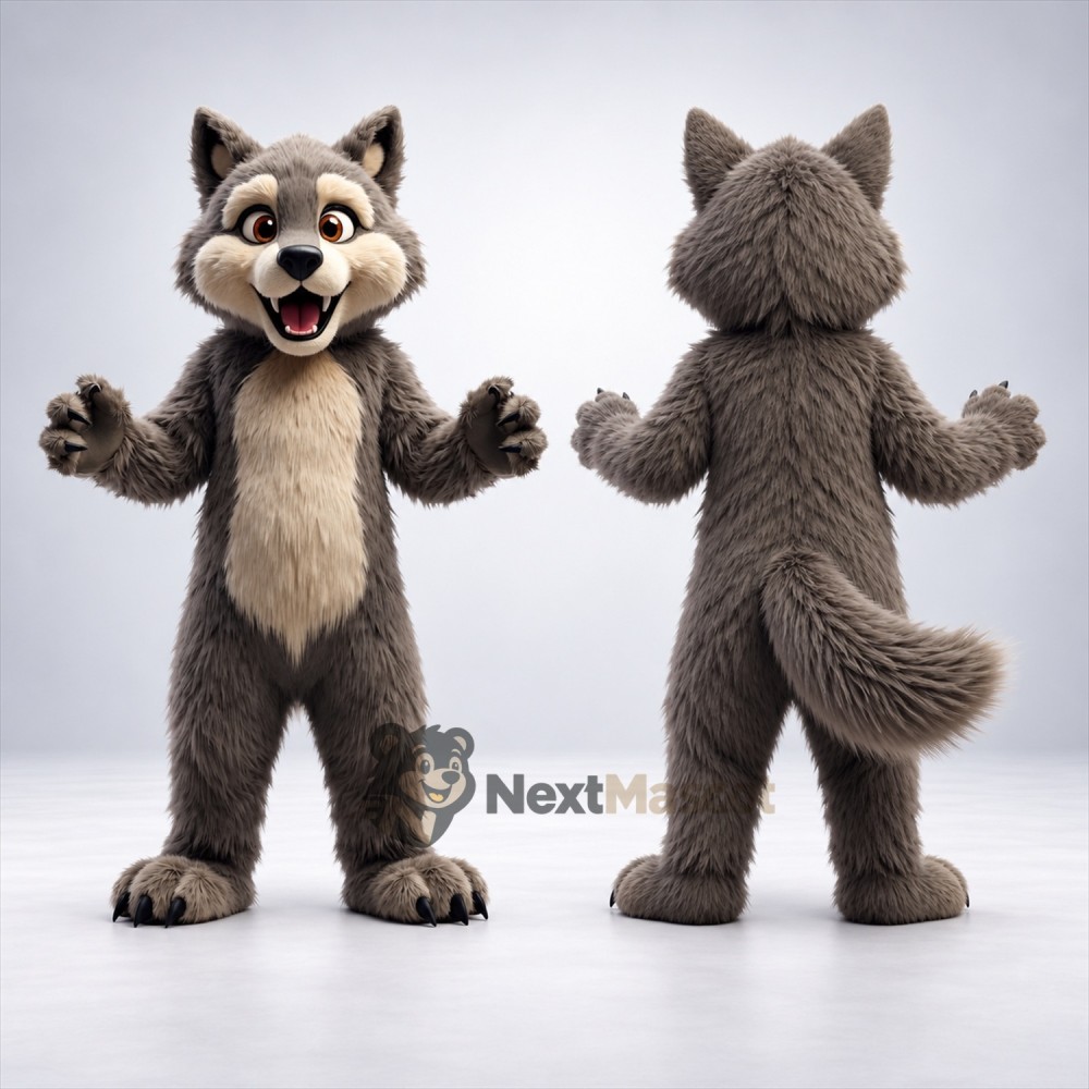 Wolf Mascot Costume - Gray for Carnivals Wolf Mascot Costume - Gray for Carnivals