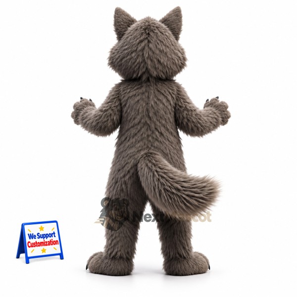 Wolf Mascot Costume - Gray for Carnivals
