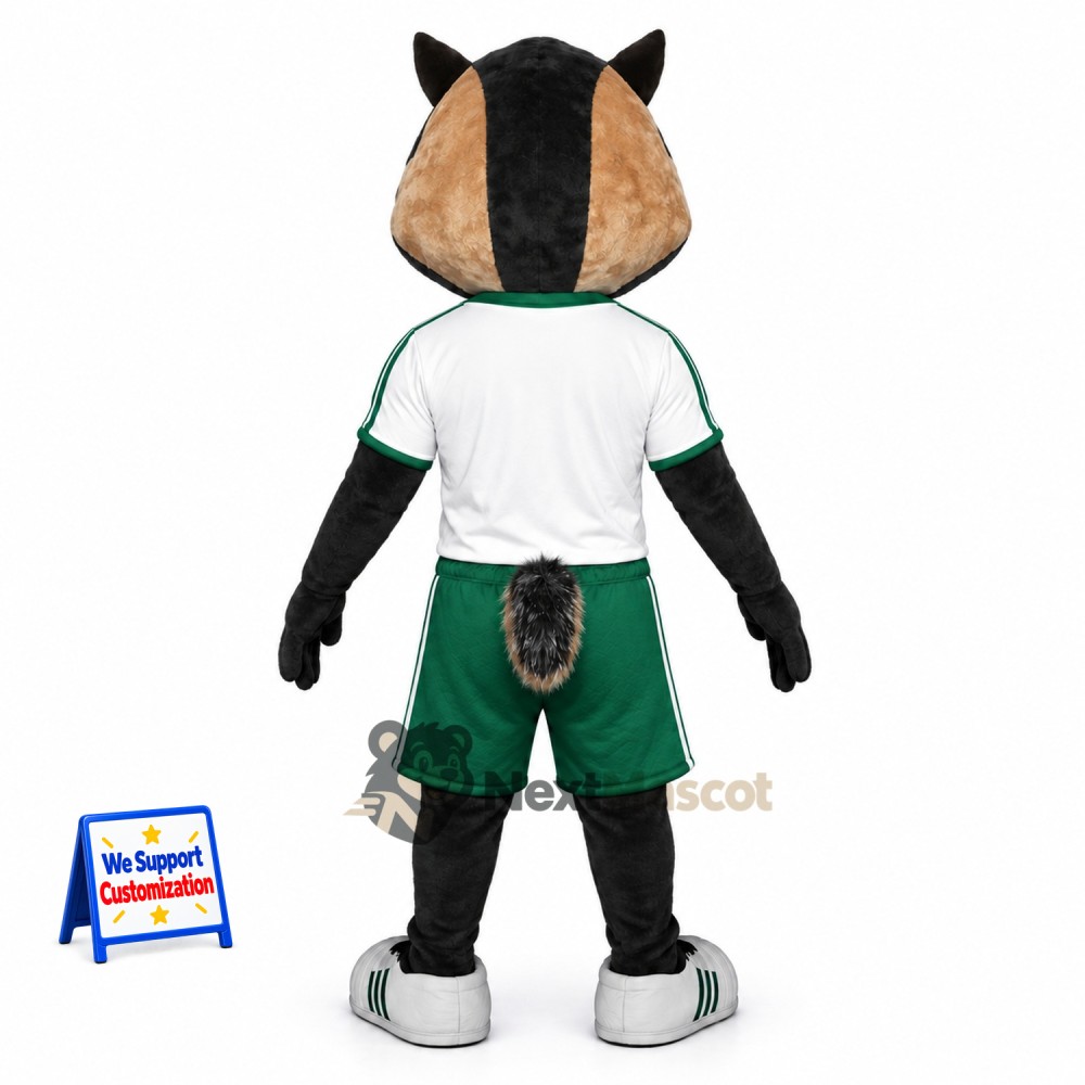 Chipmunk Mascot Costume - White Shirt and Green Shorts