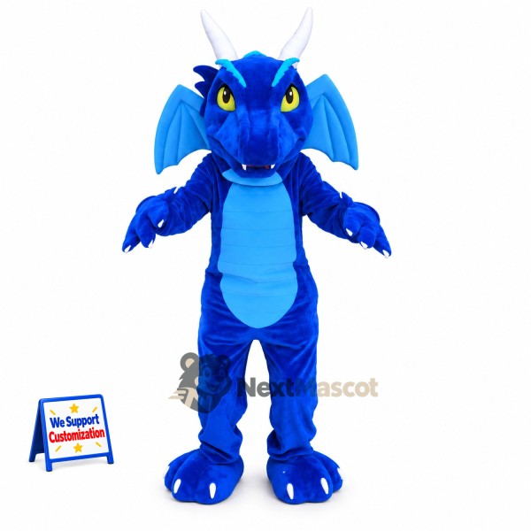 Dragon Mascot Costume - Blue for Parades