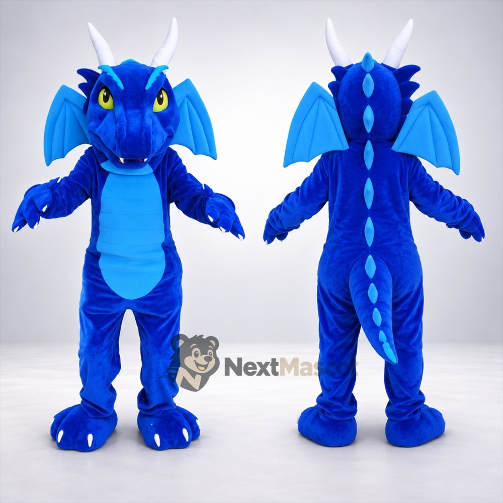 Dragon Mascot Costume - Blue for Parades Dragon Mascot Costume - Blue for Parades