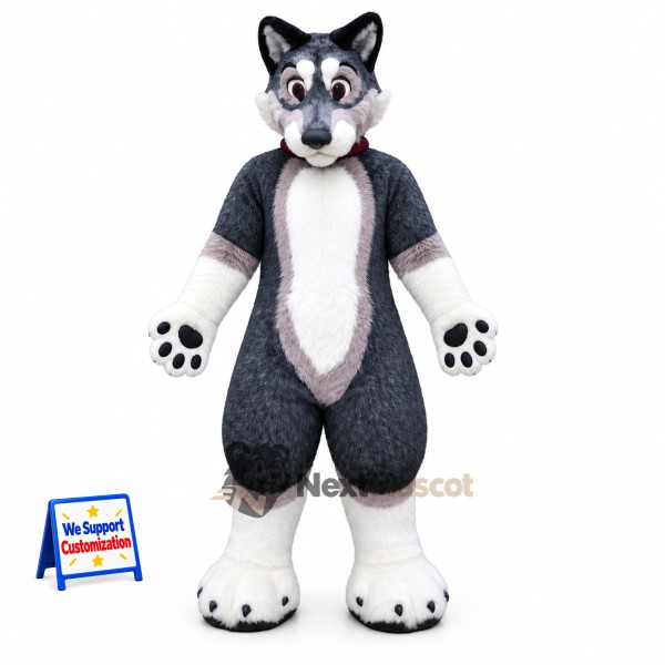 Husky Mascot Costume - Gray for Community Events